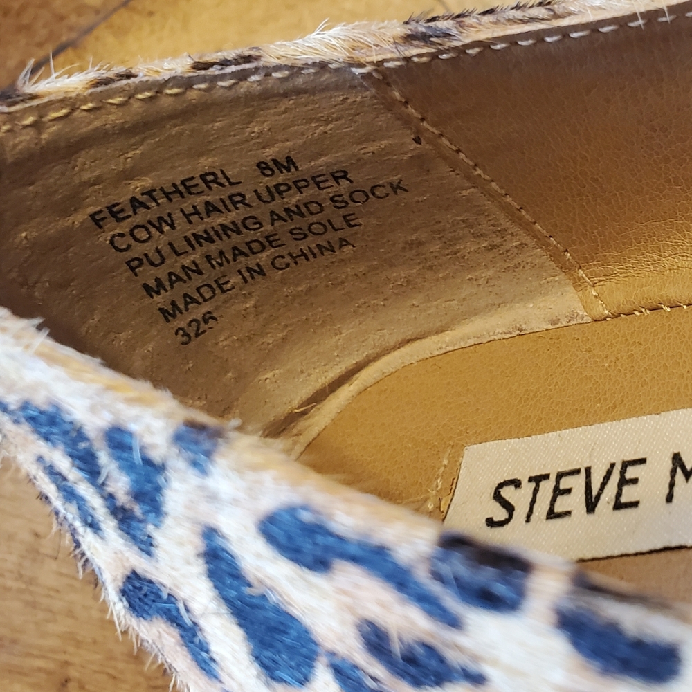 Steve Madden leopard print calf hair pointy toe flat. Sz 8 - Picture 5 of 5